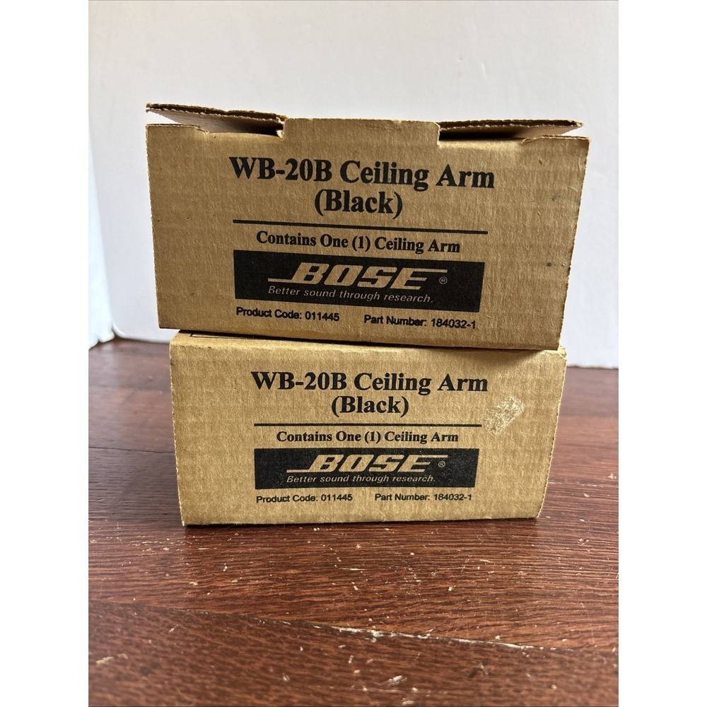 Bose WB-20 B Black Ceiling Arm 20 New Set Of 2 Part #‎ 184032-1